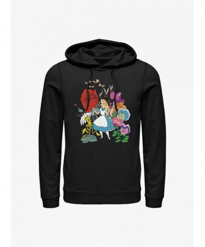 Sale Item Disney Alice in Wonderland Flower Afternoon Hoodie $20.65 Hoodies