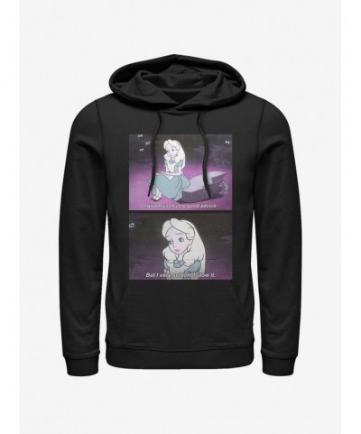 Hot Sale Disney Alice In Wonderland Advice Meme Hoodie $18.41 Hoodies