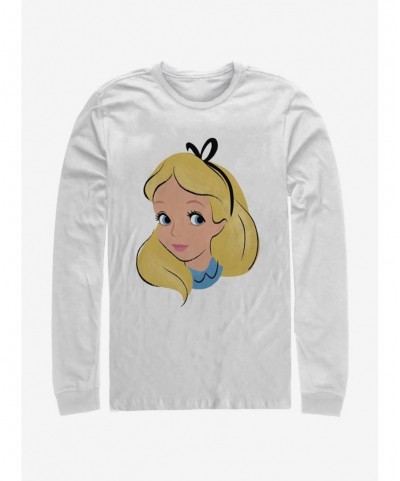 Hot Selling Disney Alice In Wonderland Big Face Long-Sleeve T-Shirt $9.87 T-Shirts