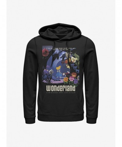 Cheap Sale Disney Alice In Wonderland Curiouser Hoodie $15.27 Hoodies