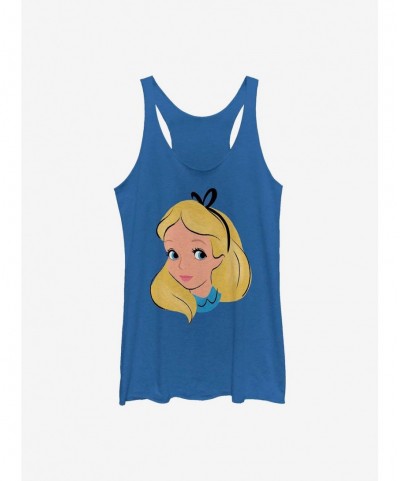 Flash Sale Disney Alice In Wonderland Big Face Girls Tank $10.62 Tanks