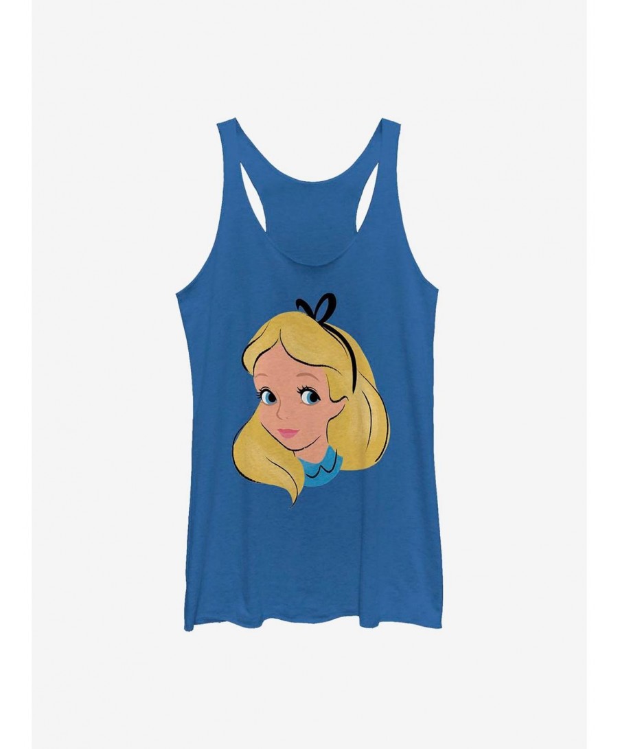 Flash Sale Disney Alice In Wonderland Big Face Girls Tank $10.62 Tanks