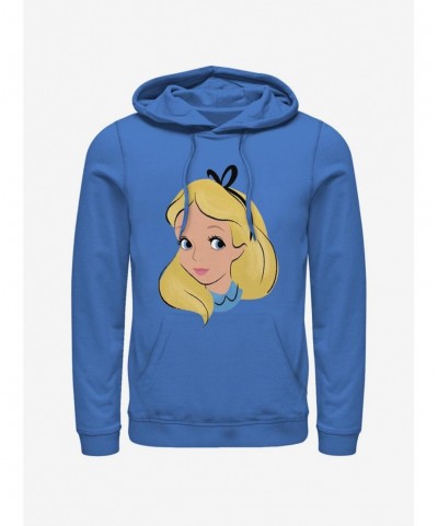 Fashion Disney Alice In Wonderland Big Face Hoodie $13.47 Hoodies