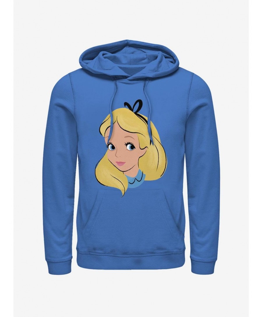 Fashion Disney Alice In Wonderland Big Face Hoodie $13.47 Hoodies