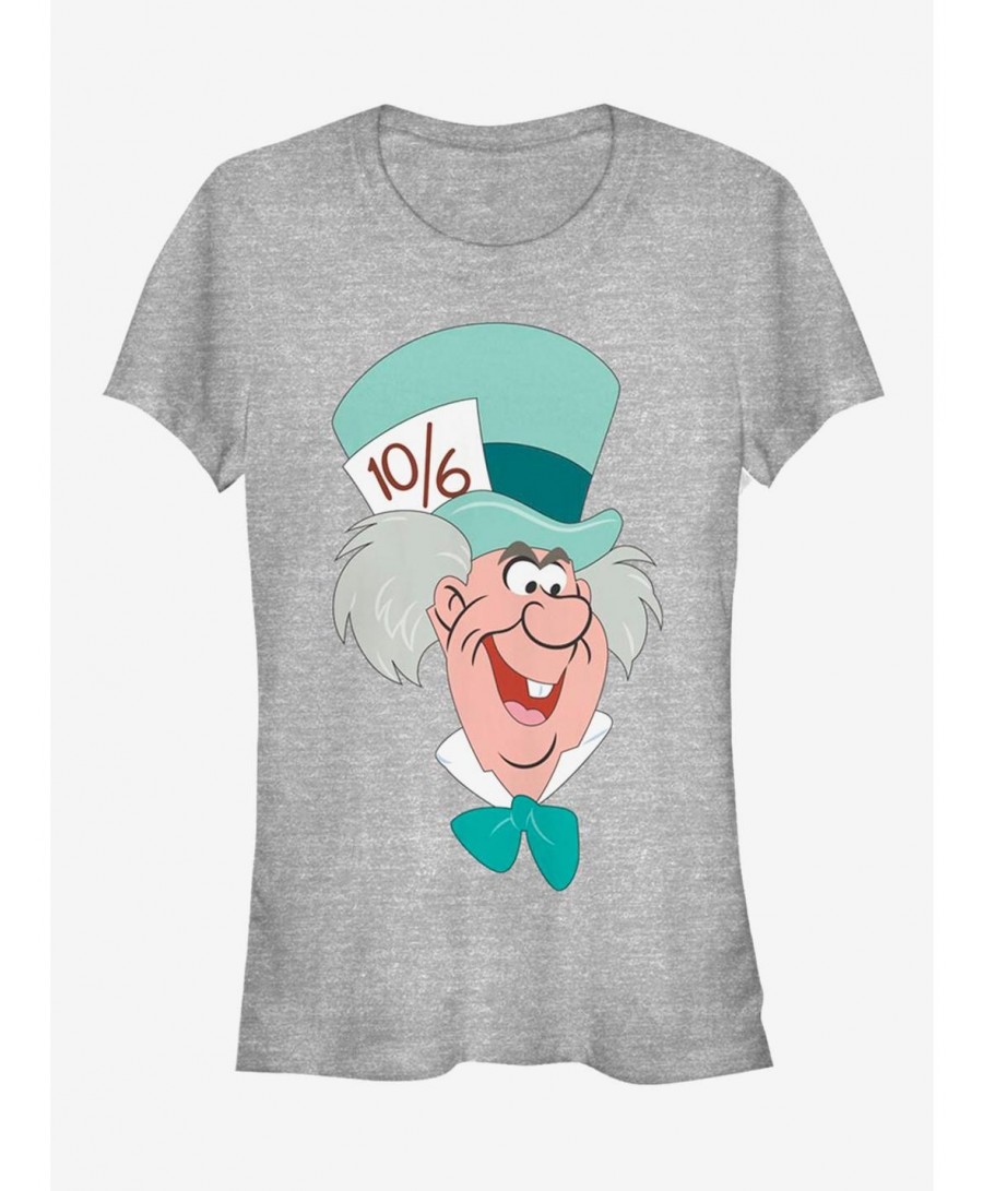 Limited Time Special Disney Alice In Wonderland Mad Hatter Big Face Girls T-Shirt $7.97 T-Shirts