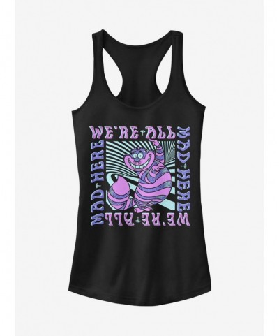 Hot Selling Disney Alice In Wonderland Mad Here Trip Girls Tank $12.20 Tanks