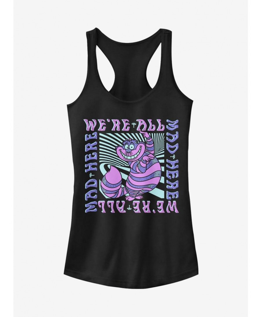 Hot Selling Disney Alice In Wonderland Mad Here Trip Girls Tank $12.20 Tanks