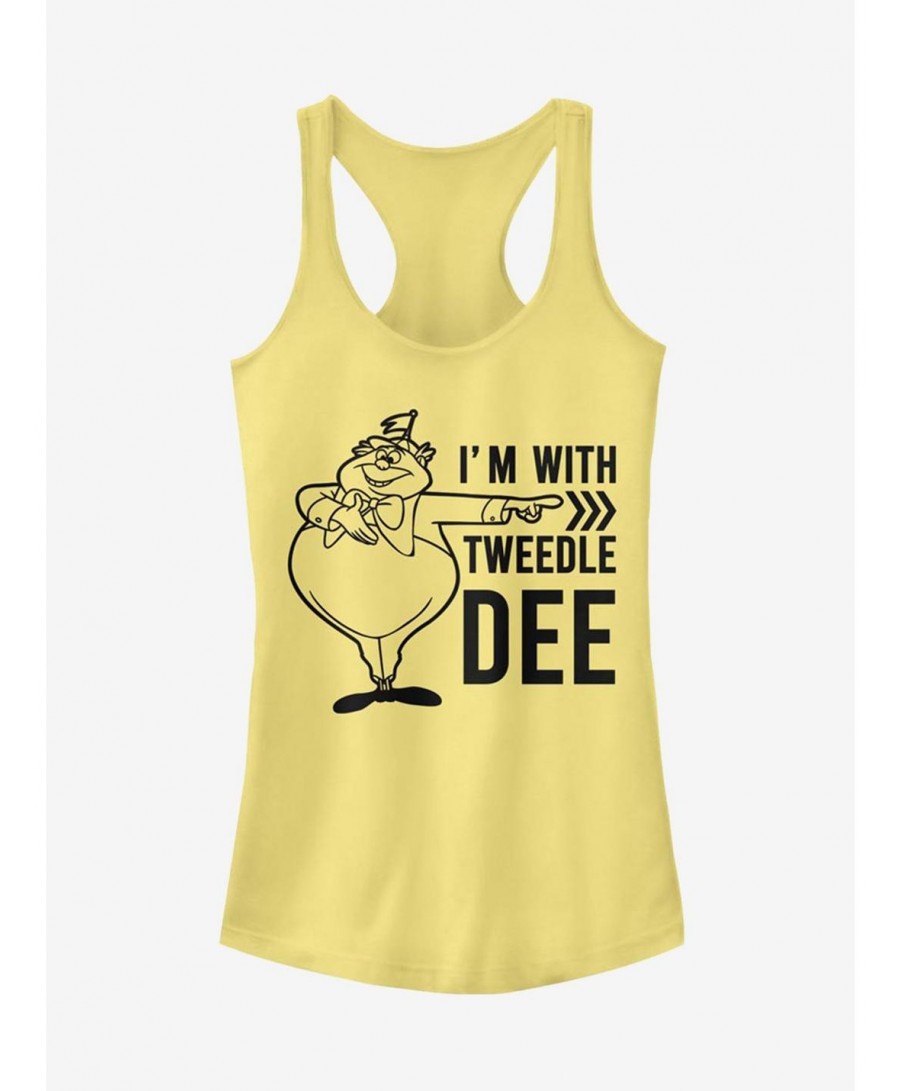 Discount Sale Disney Alice In Wonderland Tweedle Dee Dum Dee Girls Tank $11.95 Tanks