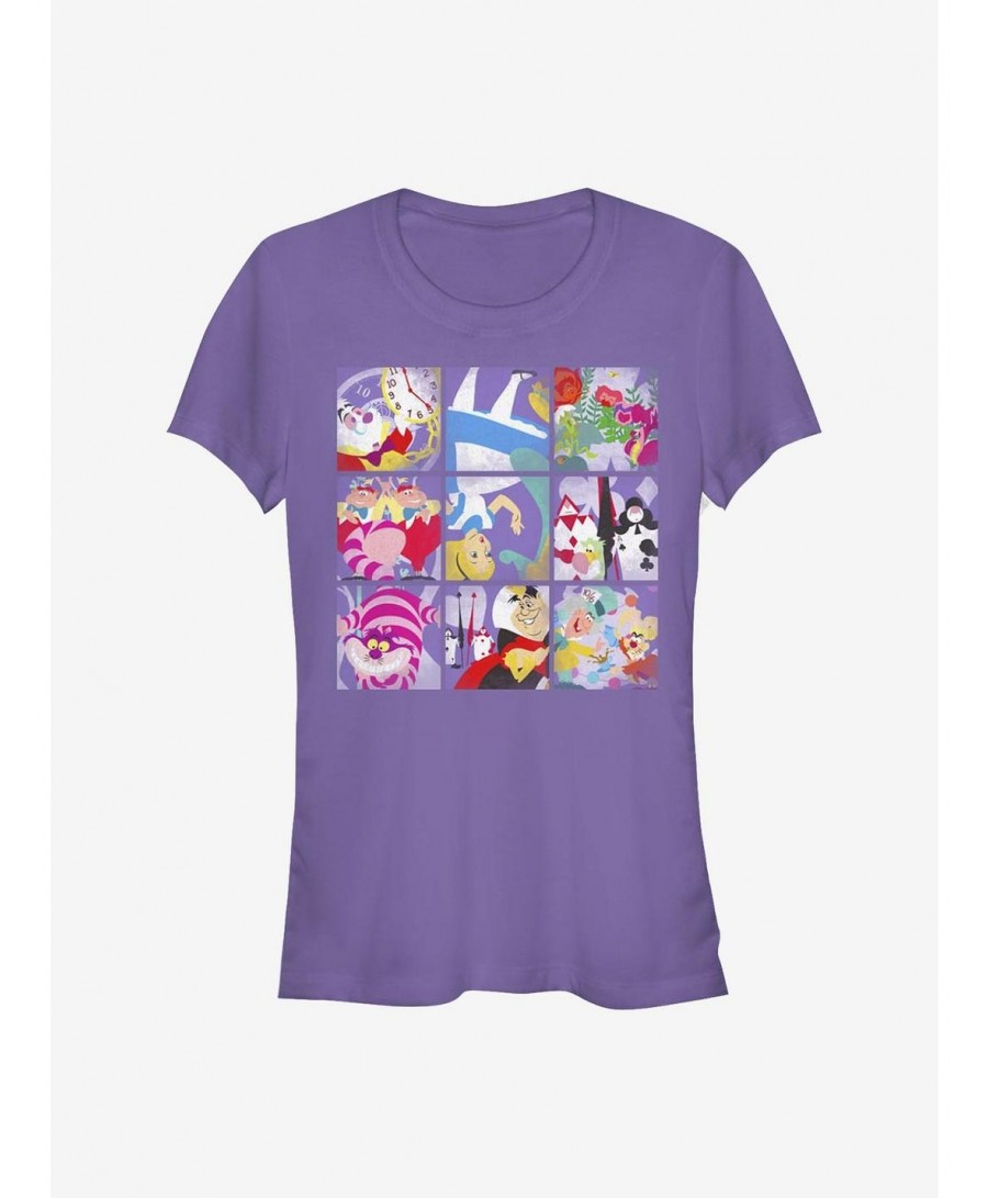 Flash Deal Disney Alice In Wonderland Wonder Art Blocks Girls T-Shirt $11.70 T-Shirts