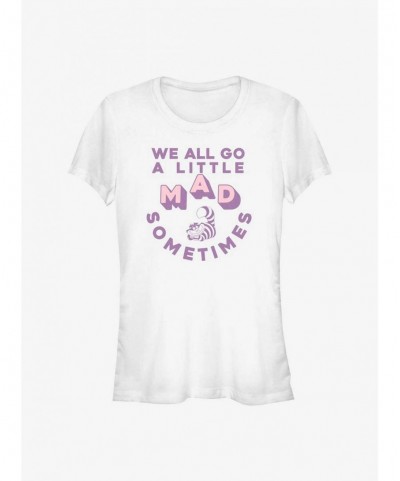 Best Deal Disney Alice In Wonderland A Little Mad Sometimes Girls T-Shirt $10.21 T-Shirts