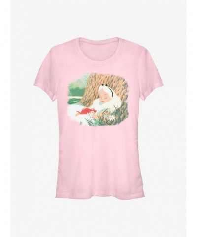 Crazy Deals Disney Alice In Wonderland Sleepy Alice and Dinah Girls T-Shirt $12.45 T-Shirts