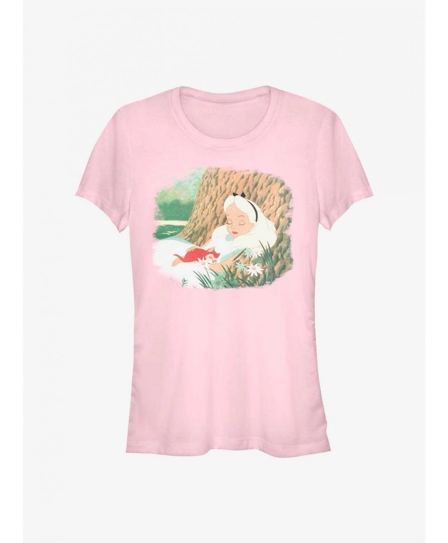 Crazy Deals Disney Alice In Wonderland Sleepy Alice and Dinah Girls T-Shirt $12.45 T-Shirts