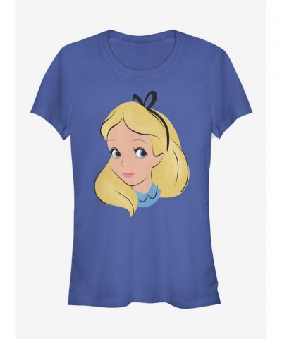 Bestselling Disney Alice In Wonderland Big Face Girls T-Shirt $11.45 T-Shirts