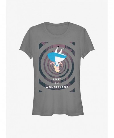 Hot Selling Disney Alice In Wonderland Spiral Fall Girls T-Shirt $7.47 T-Shirts