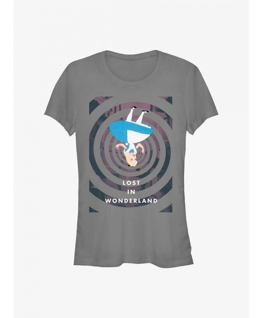 Hot Selling Disney Alice In Wonderland Spiral Fall Girls T-Shirt $7.47 T-Shirts