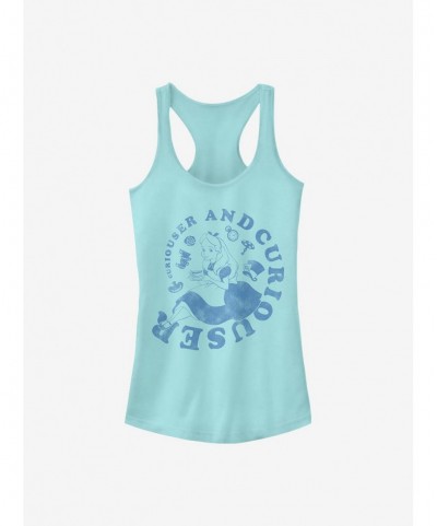 Pre-sale Disney Alice In Wonderland Alice Curiouser And Curiouser Girls Tank $11.21 Tanks