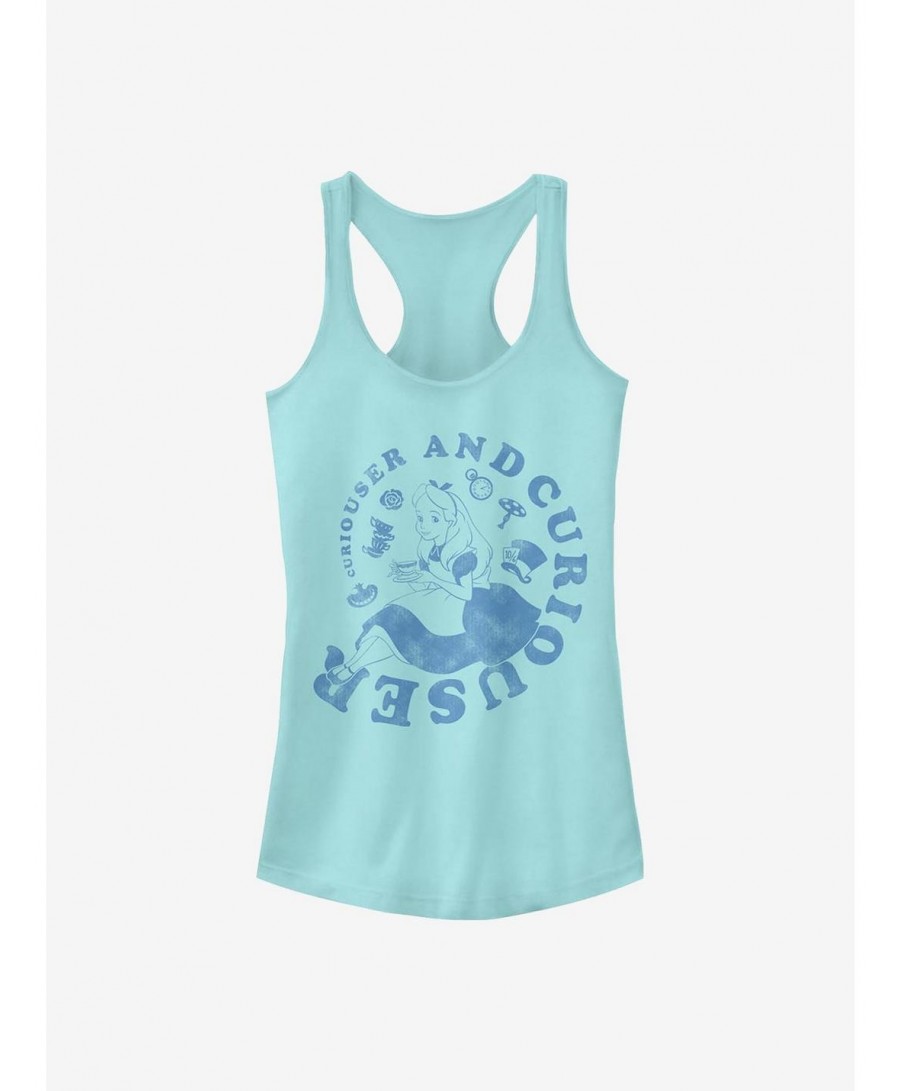 Pre-sale Disney Alice In Wonderland Alice Curiouser And Curiouser Girls Tank $11.21 Tanks