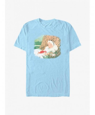 Seasonal Sale Disney Alice In Wonderland Sleepy Alice and Dinah T-Shirt $7.89 T-Shirts