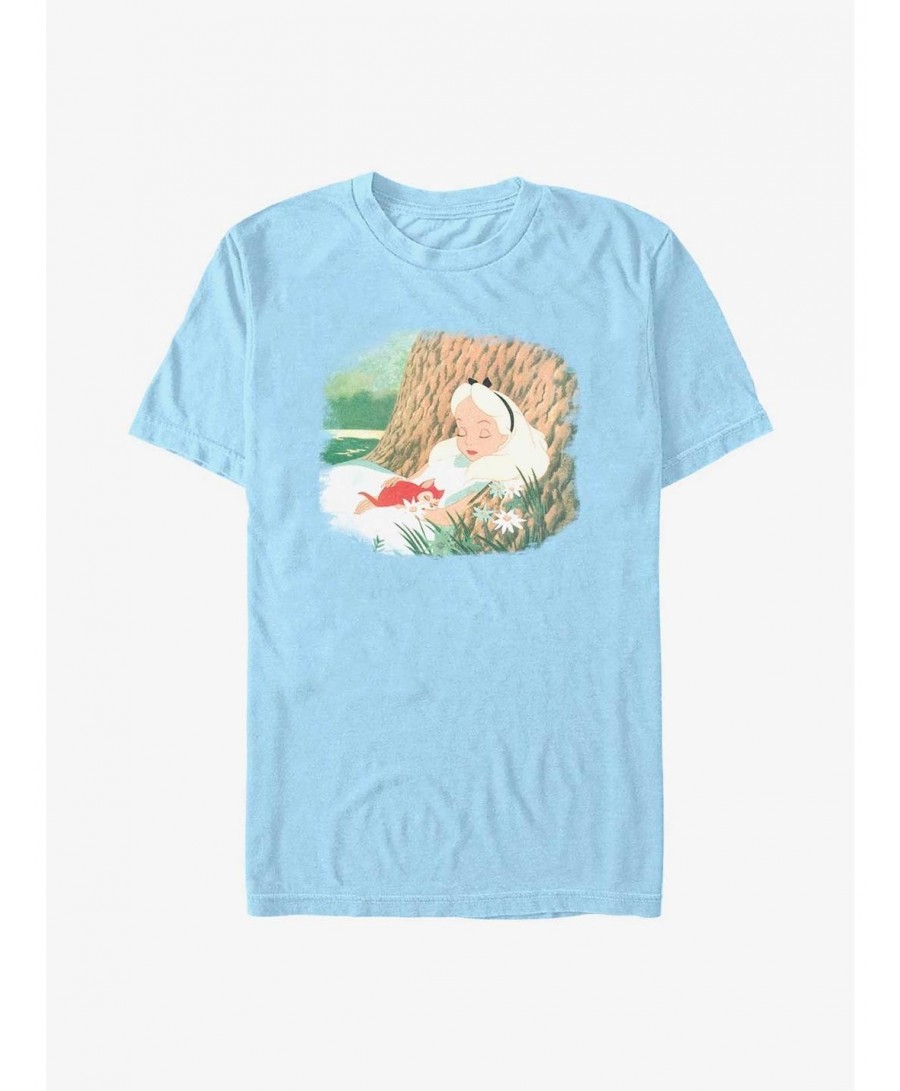 Seasonal Sale Disney Alice In Wonderland Sleepy Alice and Dinah T-Shirt $7.89 T-Shirts