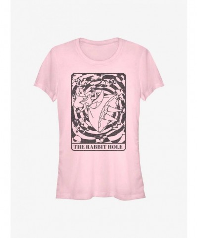 Hot Sale Disney Alice in Wonderland The Rabbit Hole Card Girls T-Shirt $12.45 T-Shirts