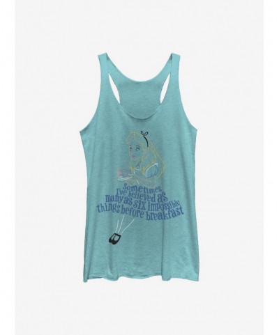 Hot Selling Disney Alice In Wonderland Impossible Things Girls Tank $9.07 Tanks