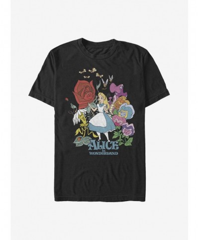 Trendy Disney Alice In Wonderland Flower Love T-Shirt $11.23 T-Shirts