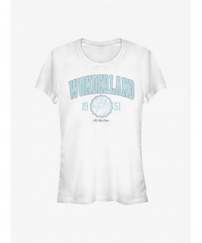 Discount Disney Alice In Wonderland College Girls T-Shirt $10.96 T-Shirts