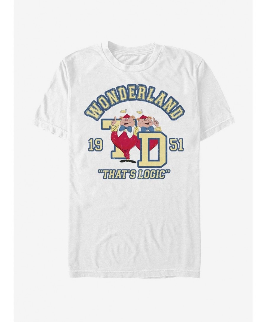 Sale Item Disney Alice In Wonderland Tweedle Collegiate T-Shirt $10.52 T-Shirts