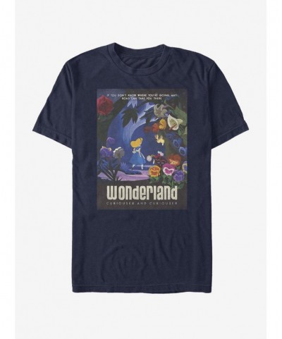 Exclusive Price Disney Alice In Wonderland Curiouser T-Shirt $9.08 T-Shirts