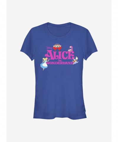 Exclusive Price Disney Alice In Wonderland Wonderland Girls T-Shirt $9.71 T-Shirts