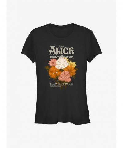 Bestselling Disney Alice in Wonderland The Wildflowers Girls T-Shirt $10.71 T-Shirts