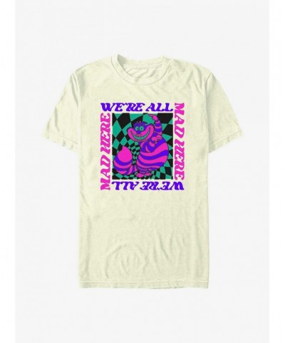 Flash Sale Disney Alice In Wonderland All Mad Trippy Cheshire T-Shirt $7.89 T-Shirts