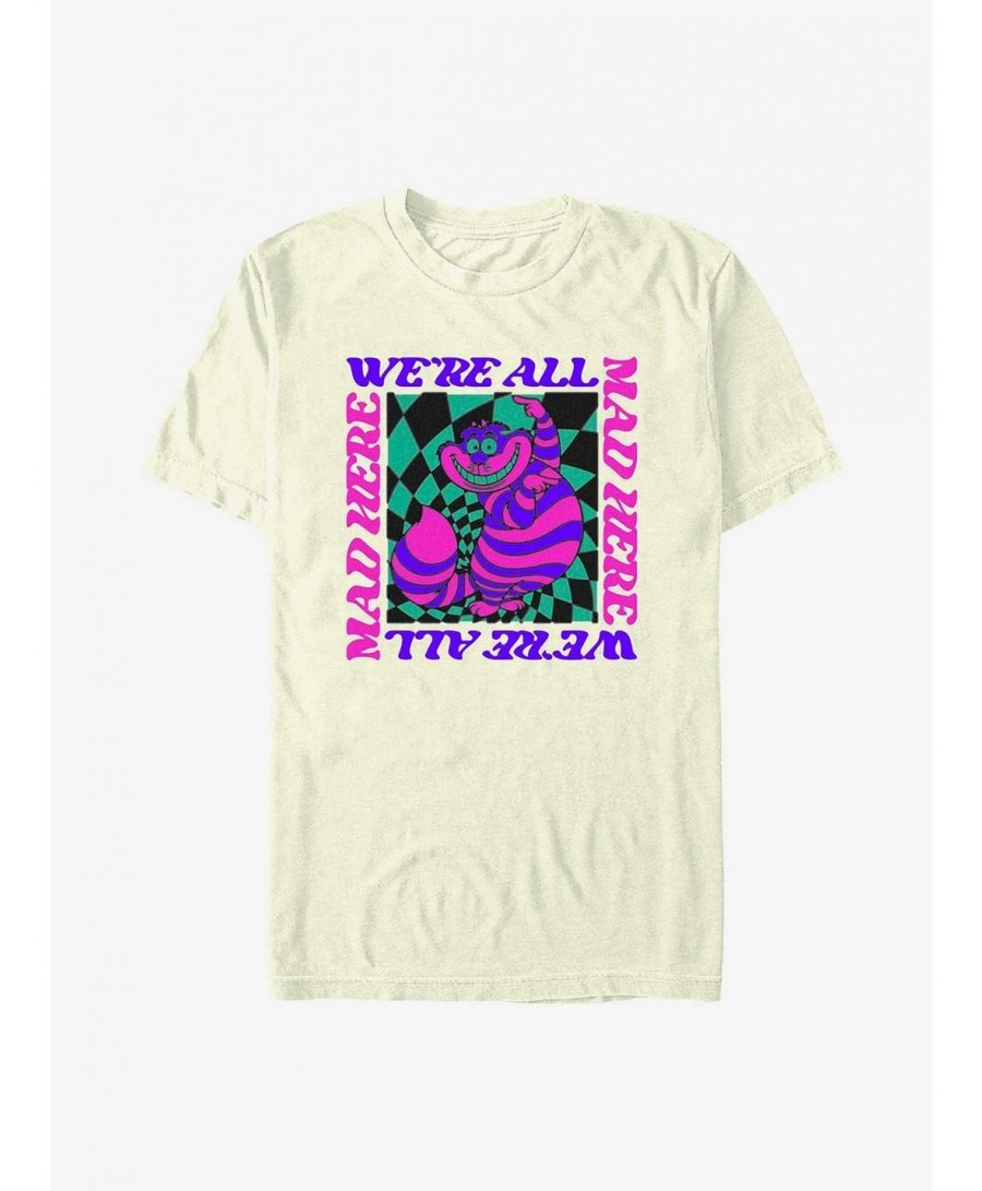 Flash Sale Disney Alice In Wonderland All Mad Trippy Cheshire T-Shirt $7.89 T-Shirts