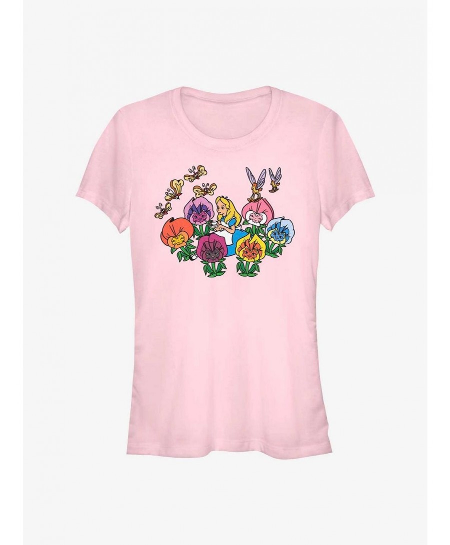 Cheap Sale Disney Alice In Wonderland Flowerland Girls T-Shirt $10.21 T-Shirts