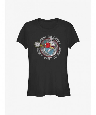 Hot Sale Disney Alice In Wonderland Late Rabbit Girls T-Shirt $11.45 T-Shirts