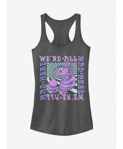 Hot Sale Disney Alice In Wonderland Mad Here Trip Girls Tank $10.46 Tanks