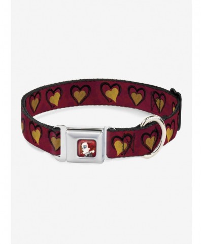 Premium Disney Alice In Wonderland Queens Hearts Seatbelt Buckle Dog Collar $9.21 Pet Collars