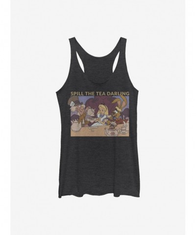 Pre-sale Disney Alice In Wonderland Spill The Tea Girls Tank $12.69 Tanks