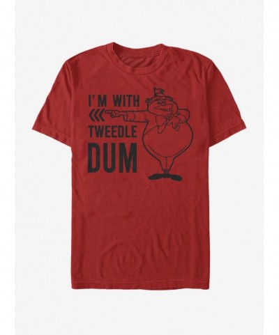 Bestselling Disney Alice In Wonderland I'm With Tweedle Dum T-Shirt $8.37 T-Shirts