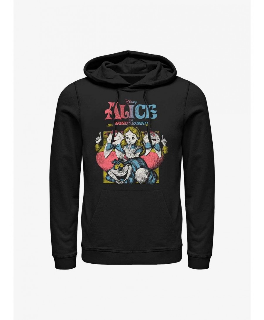 Flash Sale Disney Alice in Wonderland Vintage Alice Hoodie $15.27 Hoodies