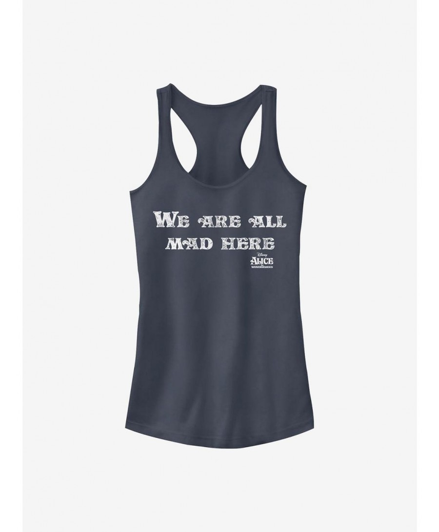 Value Item Disney Alice In Wonderland All Mad Here Girls Tank $11.70 Tanks