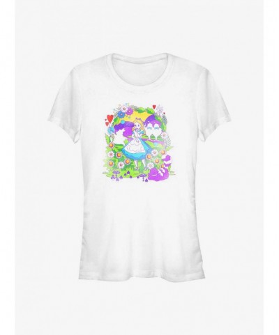 Hot Sale Disney Alice In Wonderland Psychedelic Scene Girls T-Shirt $7.47 T-Shirts