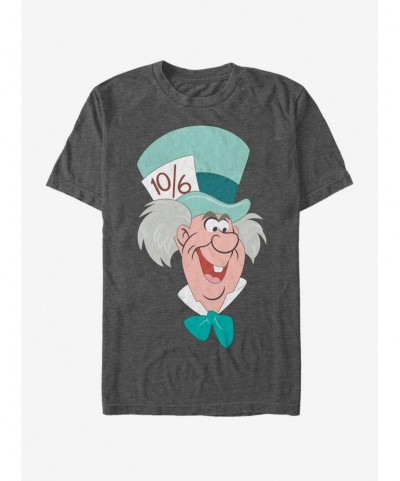 Best Deal Disney Alice In Wonderland Mad Hatter Big Face T-Shirt $8.37 T-Shirts