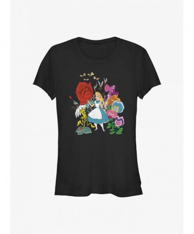 New Arrival Disney Alice in Wonderland Flower Afternoon Girls T-Shirt $12.45 T-Shirts