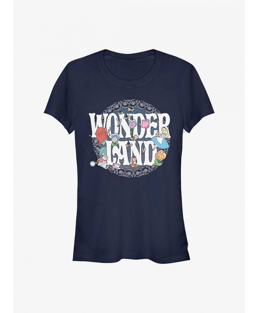 Exclusive Disney Alice In Wonderland Floral Girls T-Shirt $9.21 T-Shirts