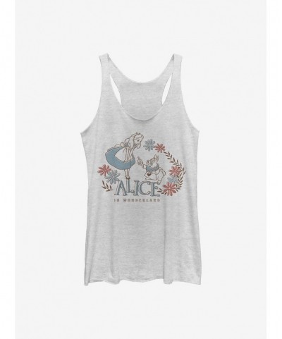 Premium Disney Alice In Wonderland Alice And Rabbit Girls Tank $12.69 Tanks