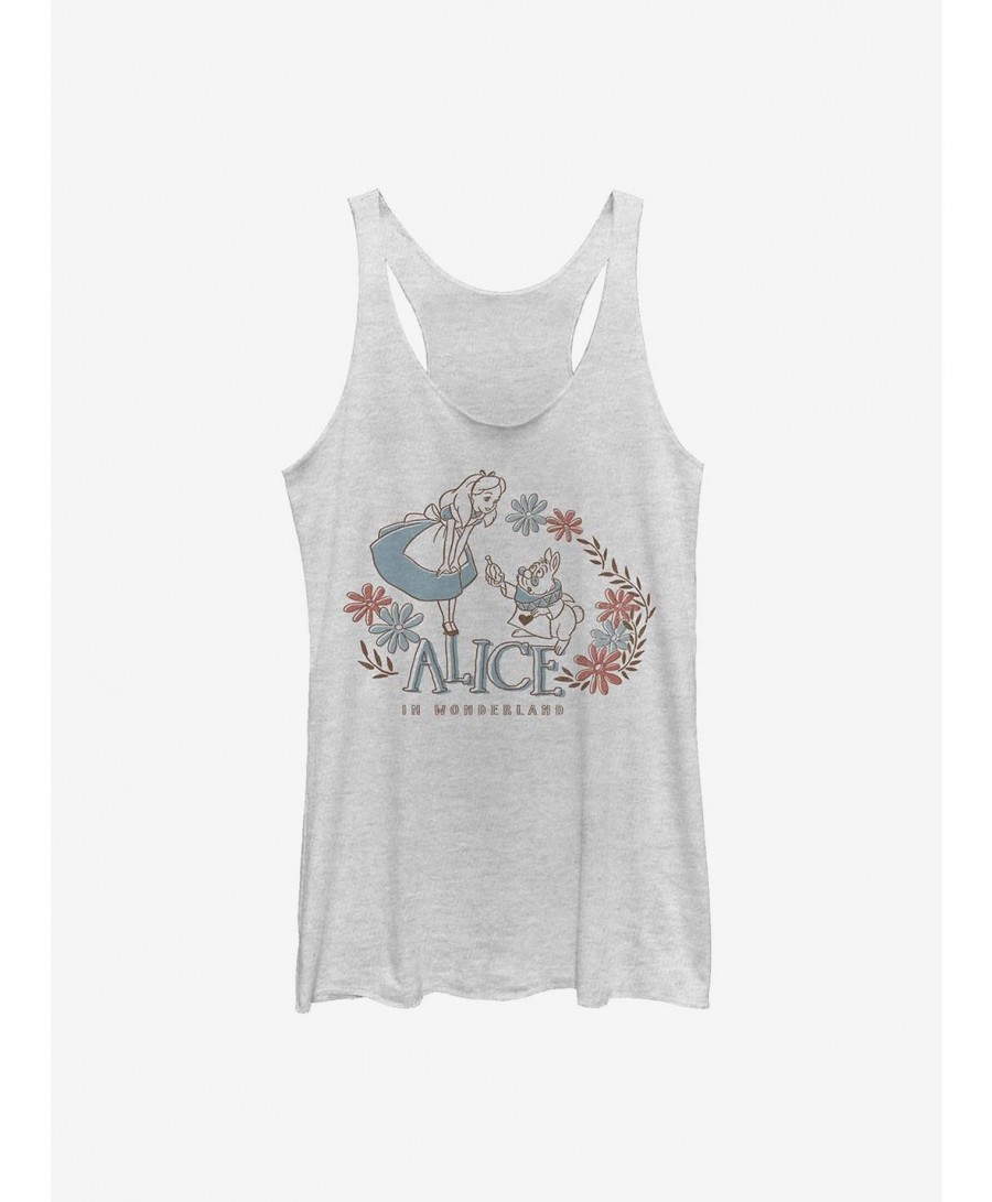 Premium Disney Alice In Wonderland Alice And Rabbit Girls Tank $12.69 Tanks