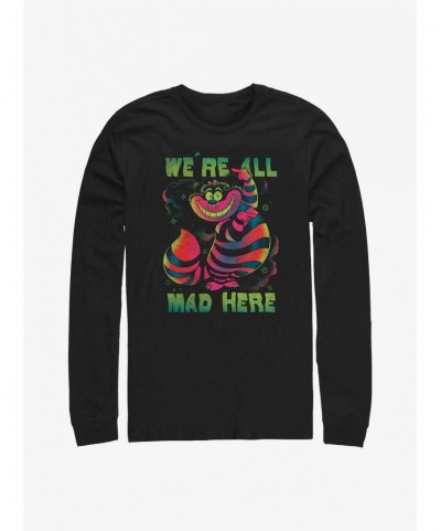 Value Item Disney Alice in Wonderland Mad Cheshire Long Sleeve T-Shirt $15.13 T-Shirts