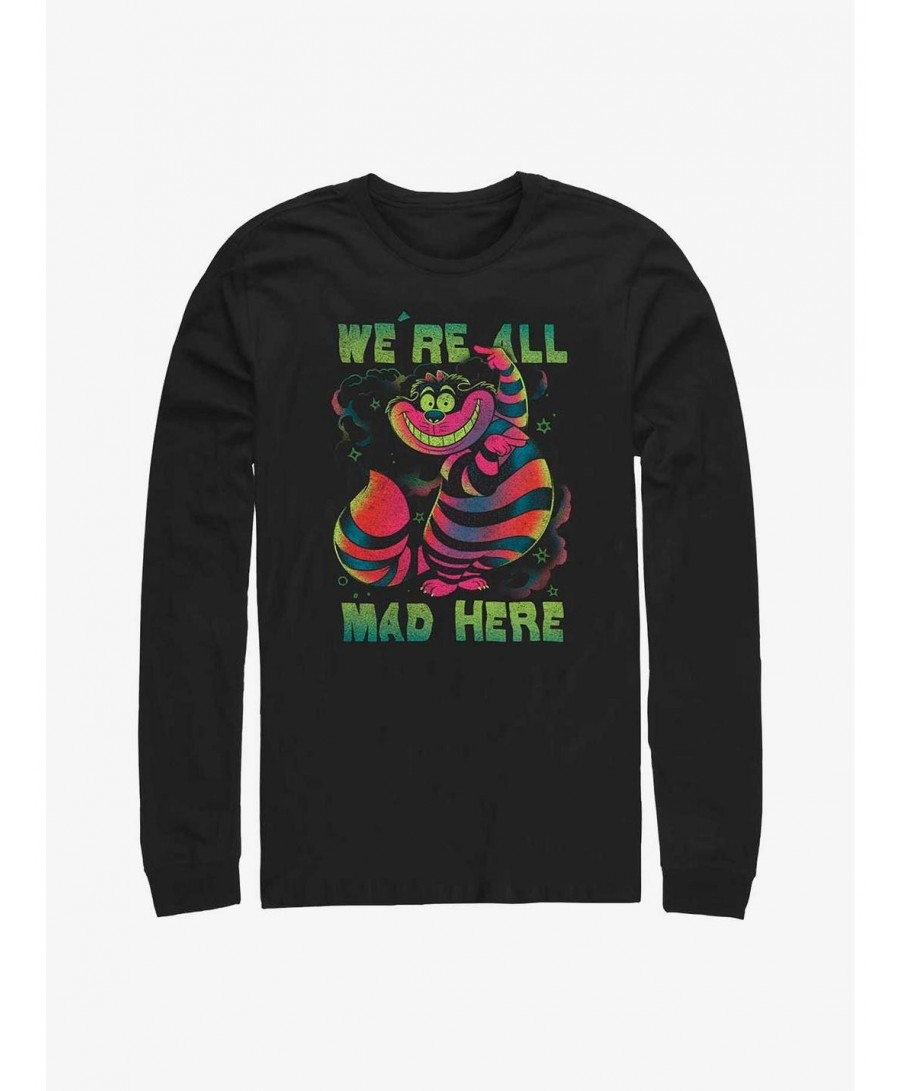 Value Item Disney Alice in Wonderland Mad Cheshire Long Sleeve T-Shirt $15.13 T-Shirts