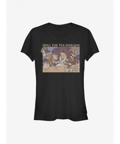 Exclusive Price Disney Alice In Wonderland Spill The Tea Girls T-Shirt $8.22 T-Shirts